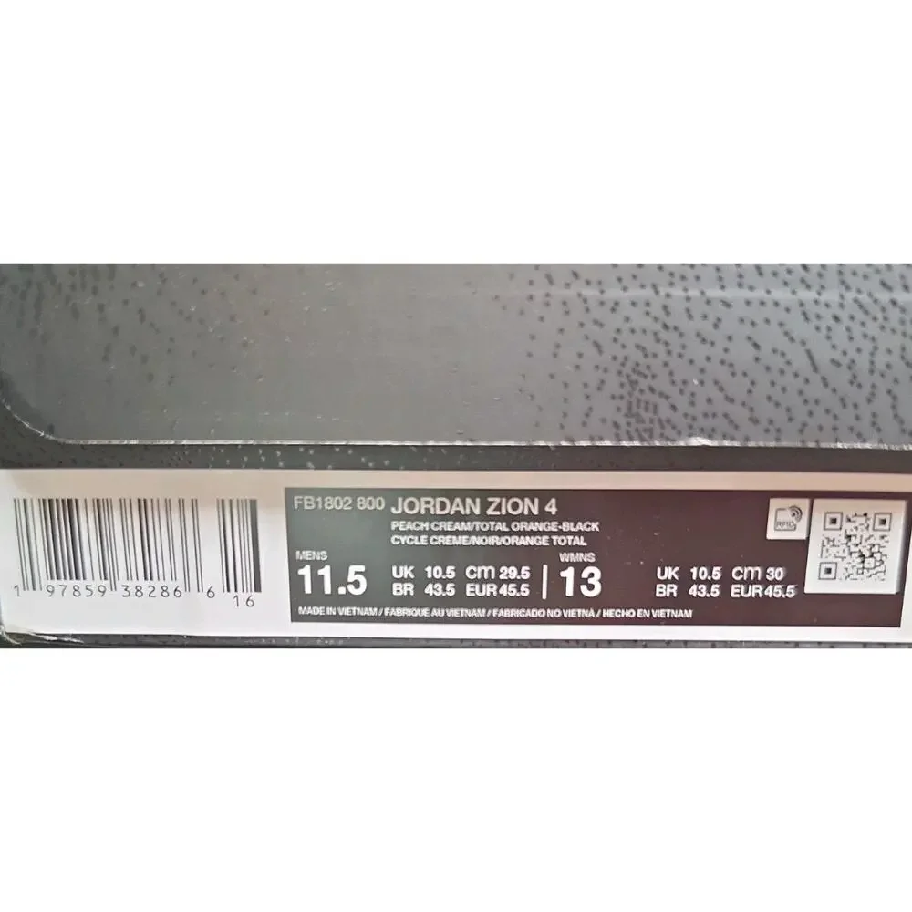 Size 11.5 - Air Jordan Zion 4 Forged in Fire
